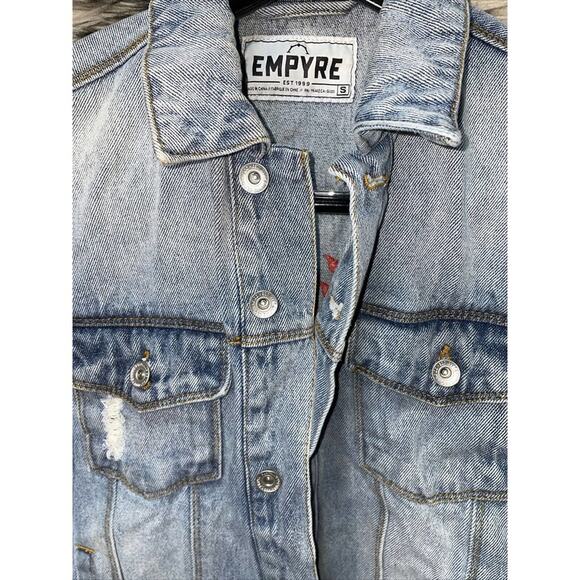 Empyre Scorpio Denim‎ Embroidered Jacket Women's Size S - Picture 3 of 5